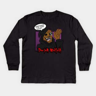 Dr. Wolfula - Comic Panel Kids Long Sleeve T-Shirt